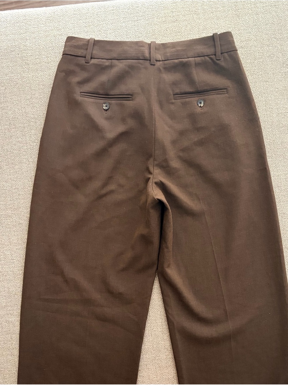 Aritzia Effortless Pant Wide Leg Women's Pants in Dark Brown - Picture 3 of 7